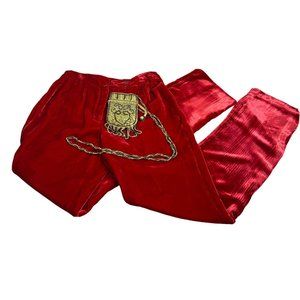 Tunnel made in Italy shiny velvet pants and beaded gold‎ crossbody bag sz 44/M